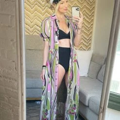 BURU Pink Label BURU X Mara Martin Puff Sleeve Shirtdress Midi - Miami Floral - PRE-SALE