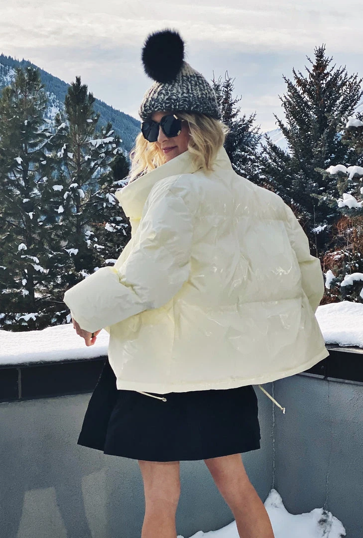 BURU White Label Tops The Perfect Puffer Coat - Ivory 5 BURU White Label Tops The Perfect Puffer Coat - Ivory