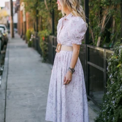 BURU Pink Label Clothing Puff Sleeve Shirtdress - Laura Floral