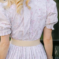 BURU Pink Label Clothing Puff Sleeve Shirtdress - Laura Floral