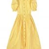 BURU Pink Label Clothing BURU X TSCS Puff Sleeve Shirtdress - Yellow & White Stripe