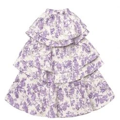 Outlet Vive In Style Store 16 BURU White Label Teagan Tiered Skirt - Purple Brocade Clothing