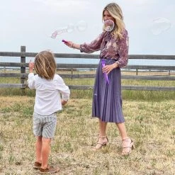 BURU White Label Faux Croc Pleated Skirt - Lilac 14 BURU White Label Faux Croc Pleated Skirt - Lilac