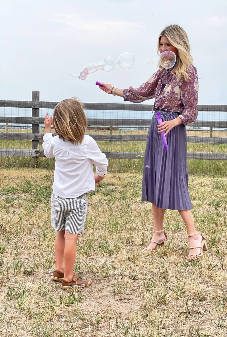 BURU White Label Faux Croc Pleated Skirt - Lilac 5 BURU White Label Faux Croc Pleated Skirt - Lilac