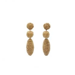 Buru Accessories Raffia Baubles - Natural