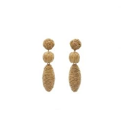 Buru Accessories Raffia Baubles - Natural