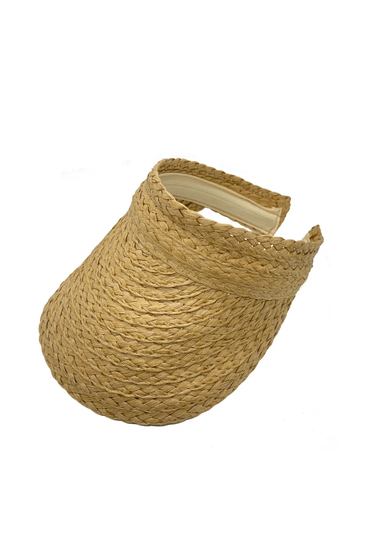 BURU Accessories Raffia Visor - Natural 3 BURU Accessories Raffia Visor - Natural