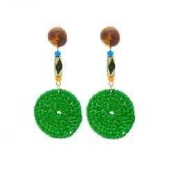 Buru Accessories Rattan Drops - Green