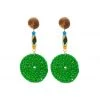 Buru Accessories Rattan Drops - Green 2 Buru Accessories Rattan Drops - Green