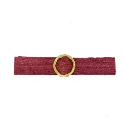 Buru Accessories Bamboo Buckle Stretch Belt - Red