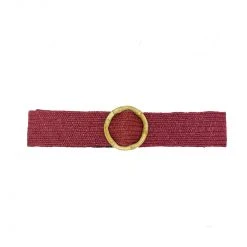 Buru Accessories Bamboo Buckle Stretch Belt - Red