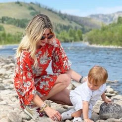 BURU White Label Button Sleeve Blouse- Red Floral Tops 12 BURU White Label Button Sleeve Blouse- Red Floral Tops