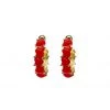 BURU Accessories Special Occasions Red Hot Heart Hoops - Red