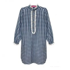 BURU Pink Label Dresses The Respite Dress - Blue Gingham