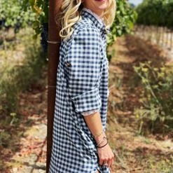 BURU Pink Label Dresses The Respite Dress - Blue Gingham