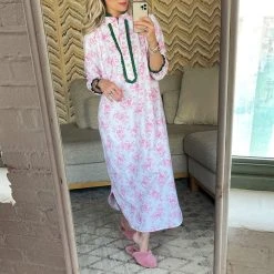 BURU Pink Label Val Respite Gown - Rose Flannel Clothing