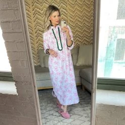 BURU Pink Label Val Respite Gown - Rose Flannel Clothing