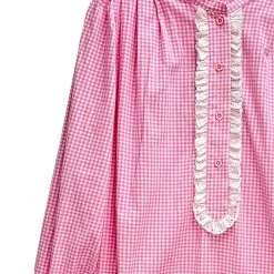 BURU Pink Label Clothing The Carrie Respite Gown - Pink Gingham Cotton 11 BURU Pink Label Clothing The Carrie Respite Gown - Pink Gingham Cotton