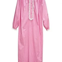 Outlet Vive In Style Store 10 BURU Pink Label Clothing The Carrie Respite Gown - Pink Gingham Cotton