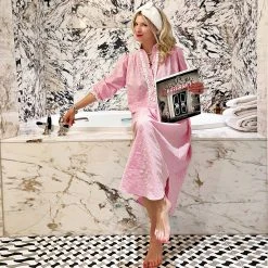 BURU Pink Label Clothing The Carrie Respite Gown - Pink Gingham Cotton 13 BURU Pink Label Clothing The Carrie Respite Gown - Pink Gingham Cotton