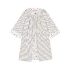 BURU Pink Label Reversible Car Coat - Blue Ticking & Floral Tops 35 BURU Pink Label Reversible Car Coat - Blue Ticking & Floral Tops