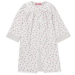 BURU Pink Label Reversible Car Coat - Blue Ticking & Floral Tops