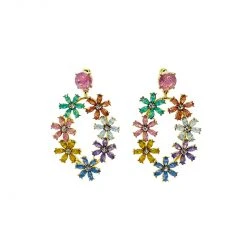 Buru Accessories Pastel Rhinestone Fleurs - Multi