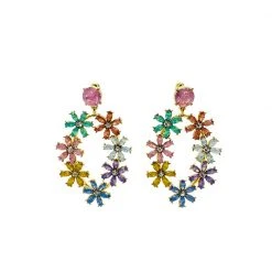 Buru Accessories Pastel Rhinestone Fleurs - Multi