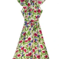 BURU Pink Label Clothing BURU X TSCS Ruffle Collar Midi Dress - Signature Floral