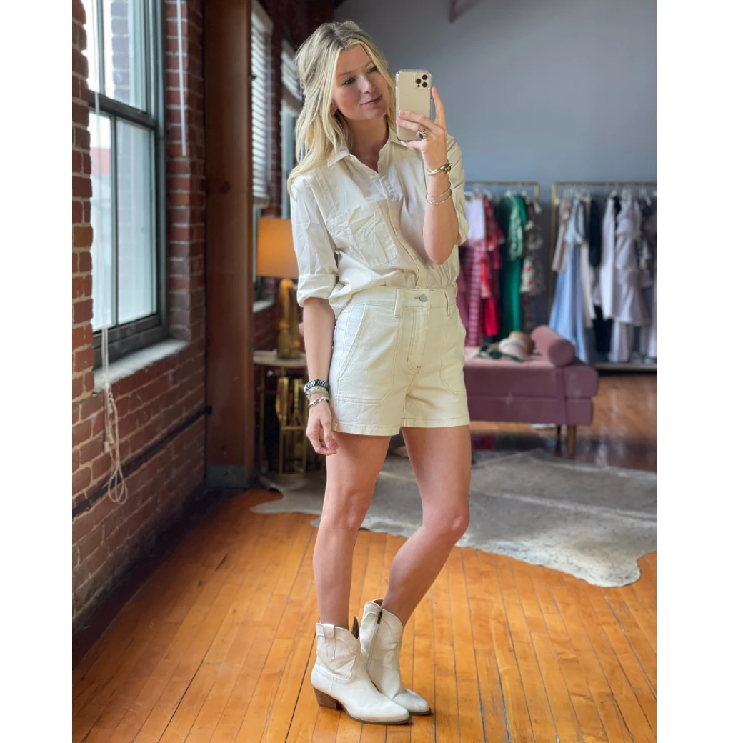 BURU White Label Clothing Sailor Denim Shorts - Off White 10 BURU White Label Clothing Sailor Denim Shorts - Off White