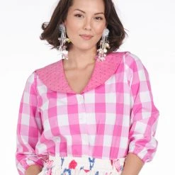 BURU Pink Label Sailor Shirt - Pink Gingham Poplin