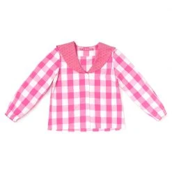 BURU Pink Label Sailor Shirt - Pink Gingham Poplin