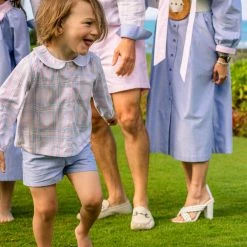 BURU Pink Label Reversible Mini Chevy Shorts - Blue/Pink