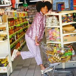 BURU White Label Bottoms Everyday Pants - Lilac Pinstripe 10 BURU White Label Bottoms Everyday Pants - Lilac Pinstripe