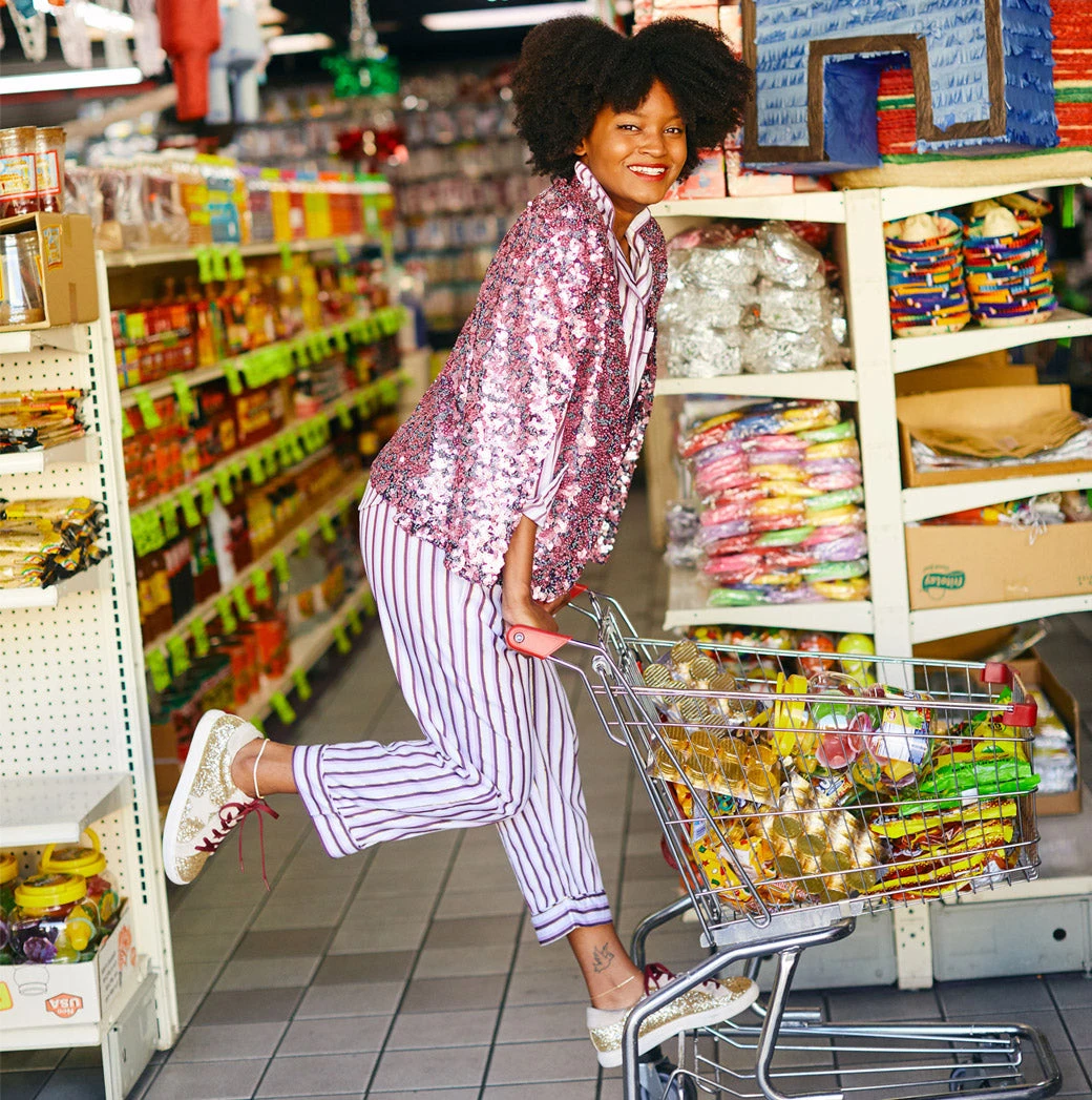 BURU White Label Bottoms Everyday Pants - Lilac Pinstripe 6 BURU White Label Bottoms Everyday Pants - Lilac Pinstripe