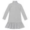BURU White Label Side Zip Turtleneck Dress MINI - Heather Grey Clothing 1 BURU White Label Side Zip Turtleneck Dress MINI - Heather Grey Clothing