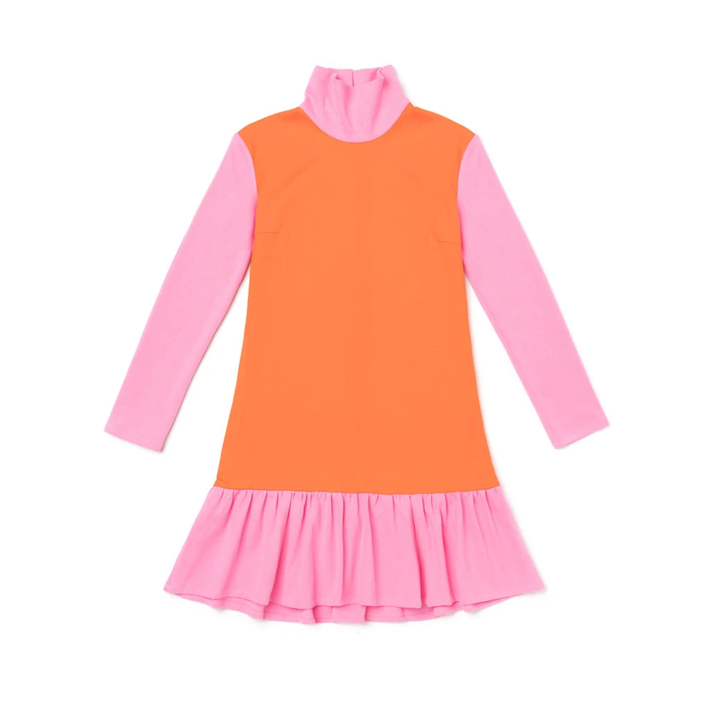 BURU White Label Side Zip Turtleneck Dress MINI - Color Block Clothing 13 BURU White Label Side Zip Turtleneck Dress MINI - Color Block Clothing