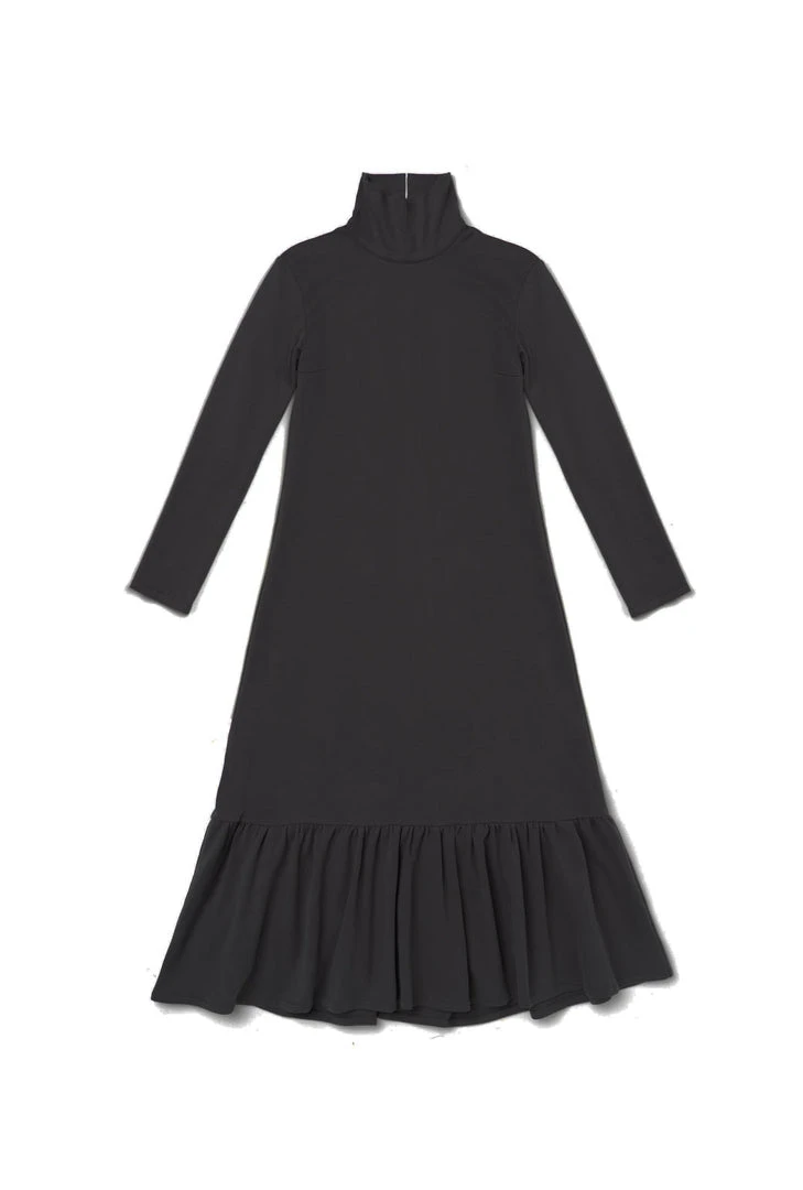 BURU White Label Side Zip Turtleneck Dress MIDI - Black Clothing 3 BURU White Label Side Zip Turtleneck Dress MIDI - Black Clothing