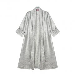 BURU Pink Label Black Friday Swing Coat - Ivory & Silver Bouclé PRE-SALE Clothing