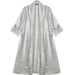 BURU Pink Label Black Friday Swing Coat - Ivory & Silver Bouclé PRE-SALE Clothing
