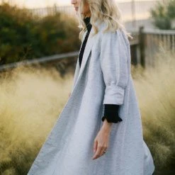 BURU Pink Label Black Friday Swing Coat - Ivory & Silver Bouclé PRE-SALE Clothing