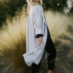 BURU Pink Label Black Friday Swing Coat - Ivory & Silver Bouclé PRE-SALE Clothing