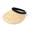 BURU Accessories Simple Raffia Visor - Natural
