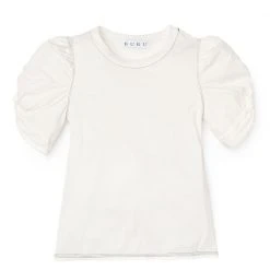 BURU White Label Clothing Sivas Statement Tee - White With Black Stitching