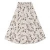 BURU White Label Smocked Waist MIDI Skirt - Ivory Floral Bottoms