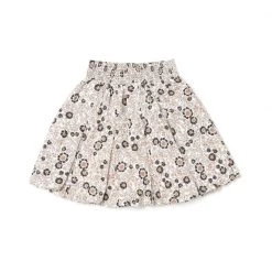 BURU White Label Smocked Waist Mini Skirt - Ivory Floral Clothing