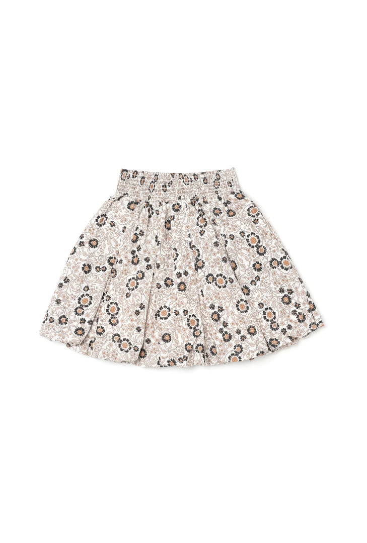 BURU White Label Smocked Waist Mini Skirt - Ivory Floral Clothing 3 BURU White Label Smocked Waist Mini Skirt - Ivory Floral Clothing