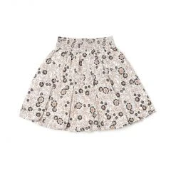 BURU White Label Smocked Waist Mini Skirt - Ivory Floral Clothing 21 BURU White Label Smocked Waist Mini Skirt - Ivory Floral Clothing