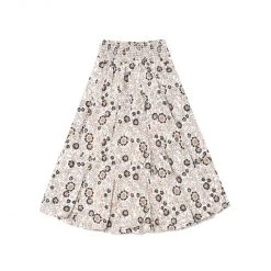 BURU White Label Smocked Waist MIDI Skirt - Ivory Floral Bottoms 7 BURU White Label Smocked Waist MIDI Skirt - Ivory Floral Bottoms