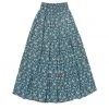BURU White Label Smocked Waist MIDI Skirt - Black Micro Floral Bottoms 2 BURU White Label Smocked Waist MIDI Skirt - Black Micro Floral Bottoms